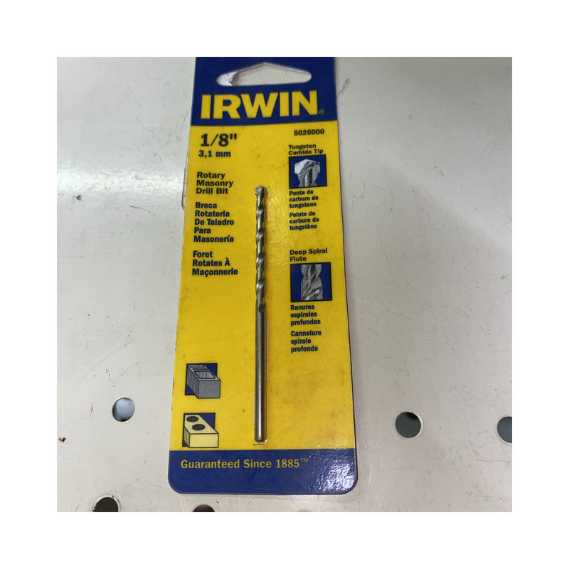 Irwin 1/8 in. x 3 in. L Tungsten Carbide Tipped Rotary Drill Bit 1 pc.