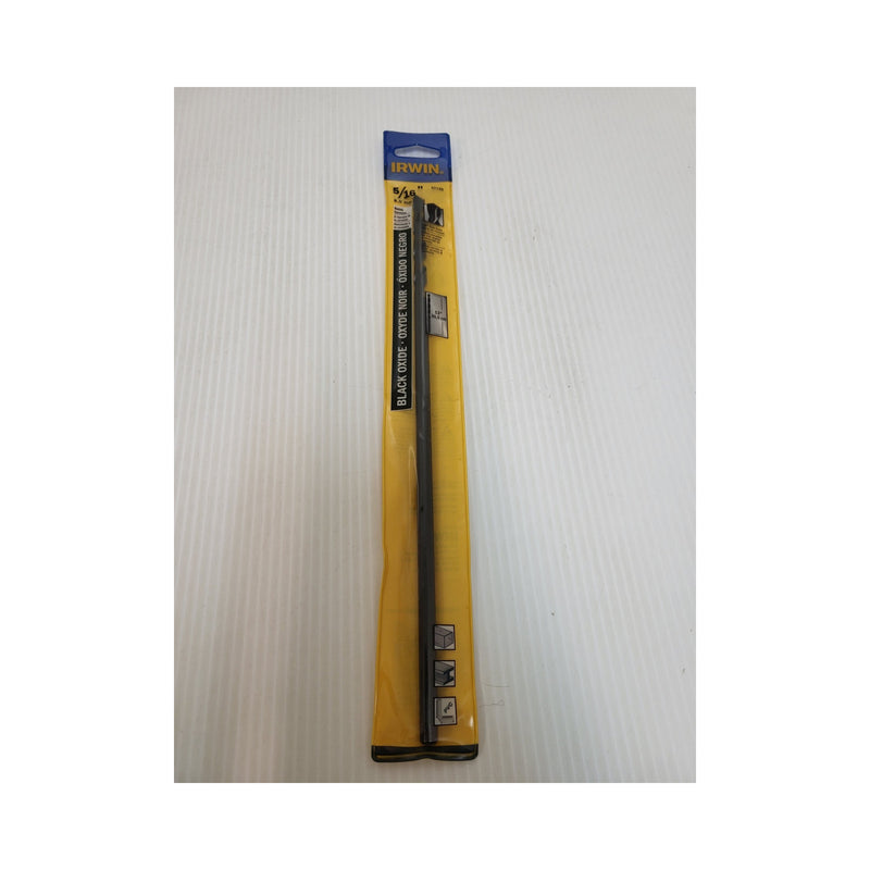 Irwin Tools 62120 Single Black Oxide High-Speed Steel Drill Bit, 5/16" x 12"