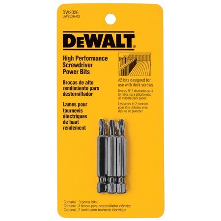 DeWalt DW2026 Deck 2-Inch Power Bit (3-Pack)