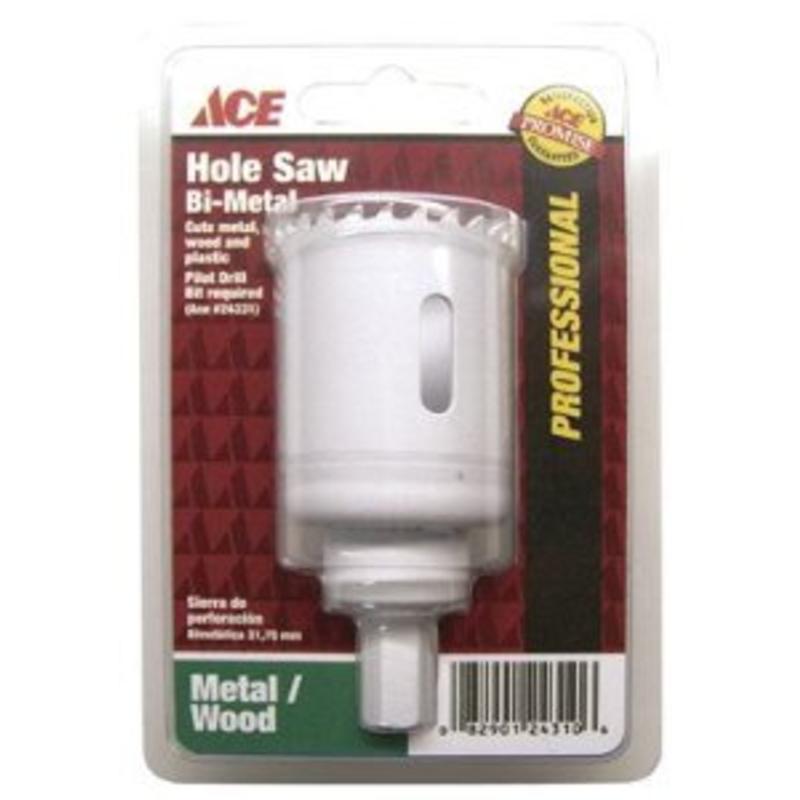 Ace #24308 BI-METAL 1 1/8" HOLE SAW ,Arbor & Pilot BIT ALL