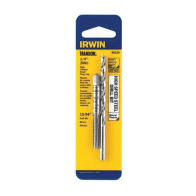 Irwin Tools Irwin Drill And Tap Set, 1/4-Inch - 20 NC Tap and 13/64-Inch Drill Bit (80230)