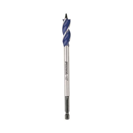 Irwin SPEEDBOR Tri Flute Wood Drill Bit 1/2" X 6"(3041001)