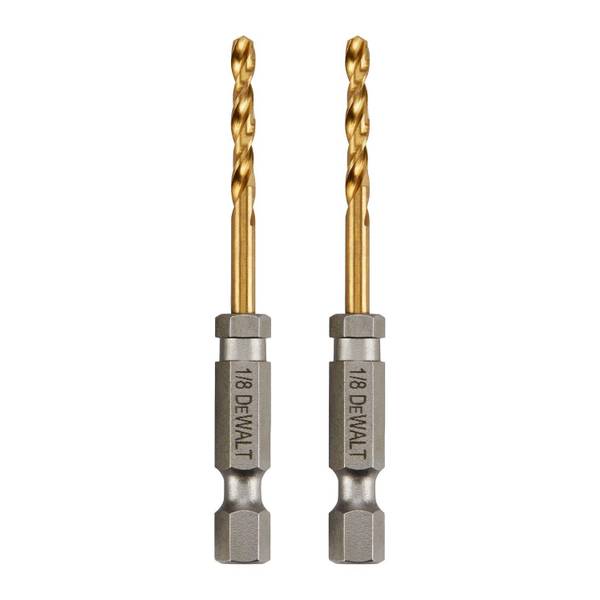 DeWalt DD5108T Drill Bit Set 1/8 2-pc Titanium Nitride Coated