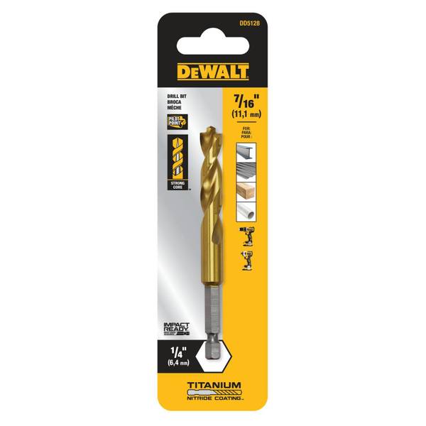 DeWalt DD5128 Impact Ready Titanium Nitride Coated Drill Bit 7/16