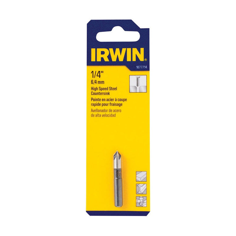 Irwin Tools 1877714 Countersink Drill Bit, 1/4-Inch, Black Oxide