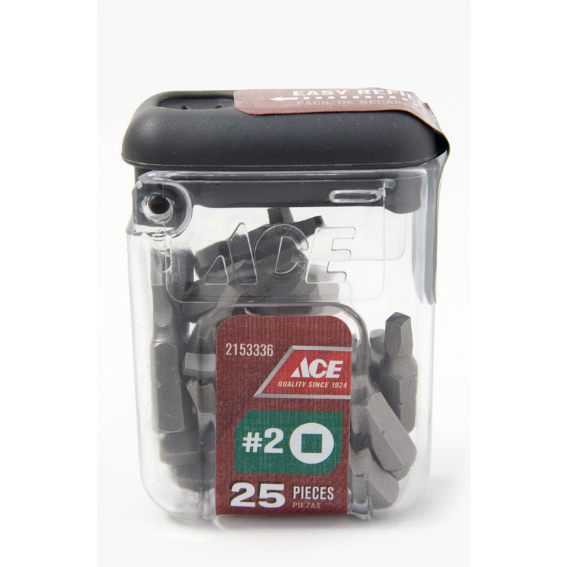 Ace #2153336 Square #2 Insert Drill Bits 1" Long. 25 Pcs