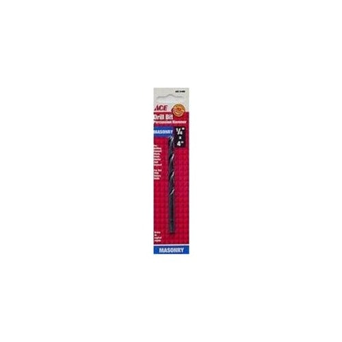Ace Steel Straight Shank 1/4 in. Dia. x 6 in. L Percussion Drill Bit 1 pc.