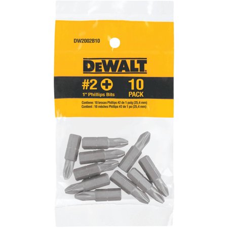 DeWalt DW2002B10 #2 1" Bit Tips 10pcs