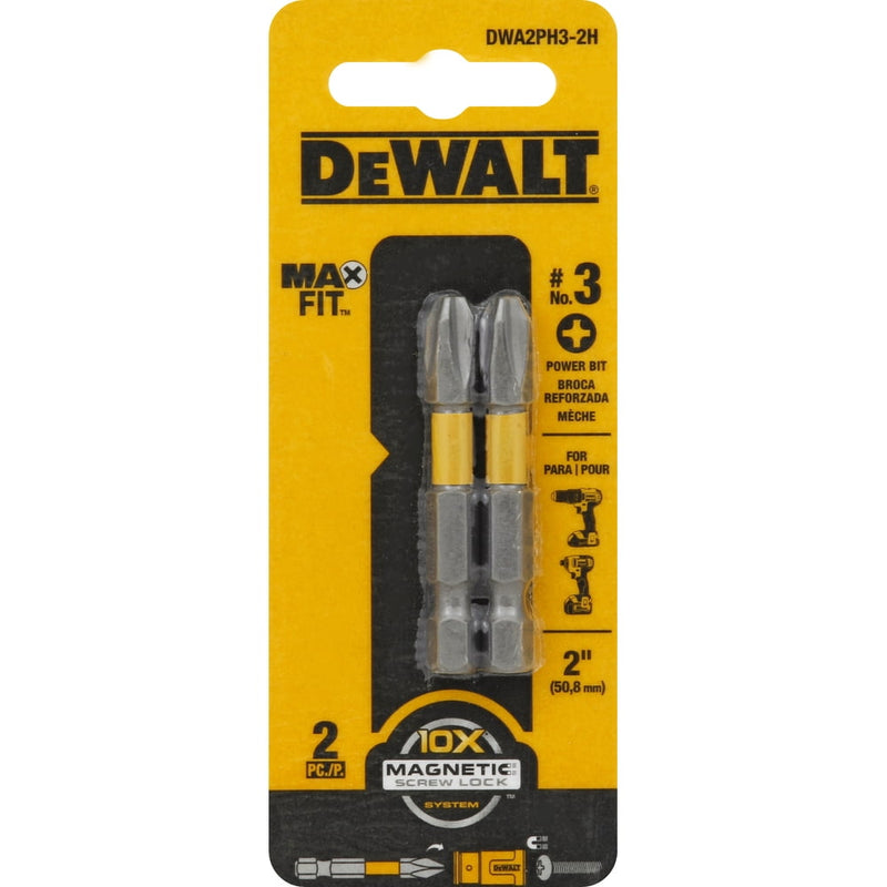 DeWalt Max Fit Magnetic Screw Lock 2 Piece DWA2PH3-2H