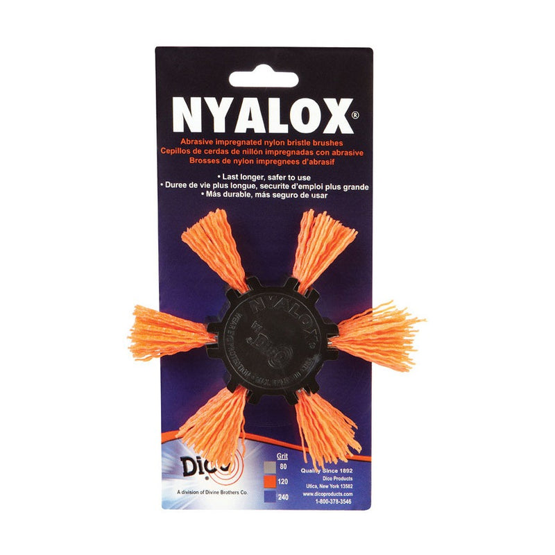 Dico 541-782-4 Nyalox Flap Brush 4-Inch Orange 120 Grit