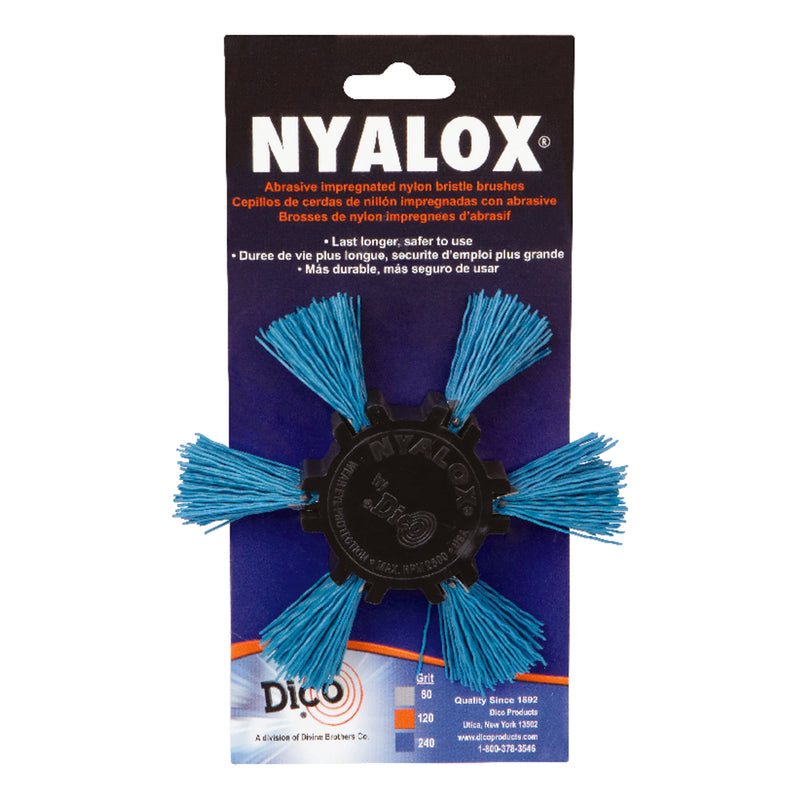 Dico Products 7200039 Nylox Flap Brush 4" 240 Grit, Blue
