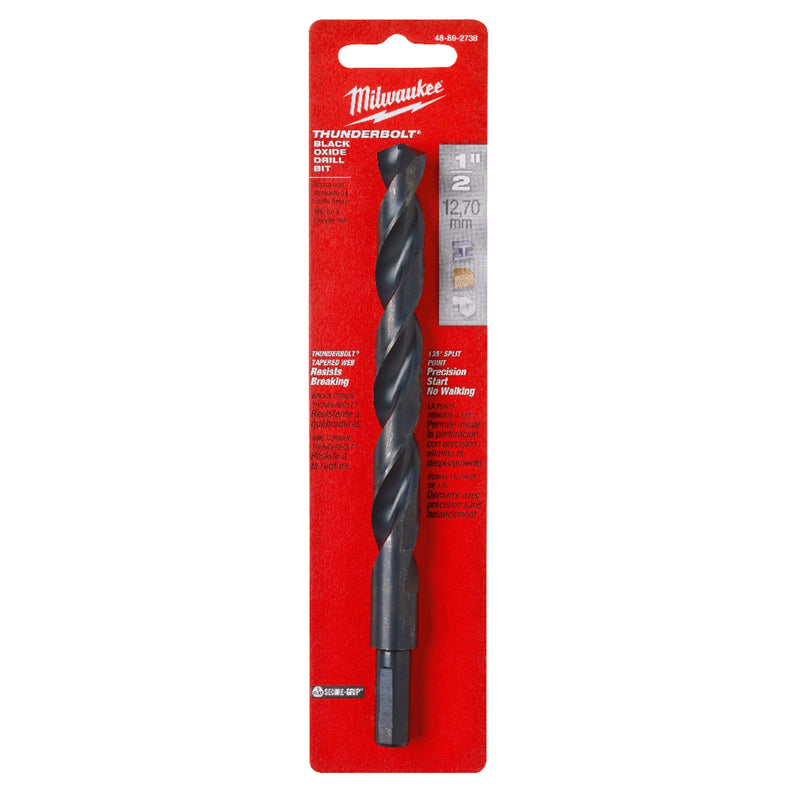 Milwaukee Drill Bit, 1/2 In., Black Oxide