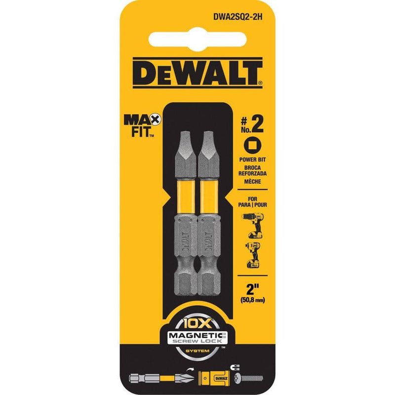 DeWalt Square 2 Power Bit 2 in 2 pc