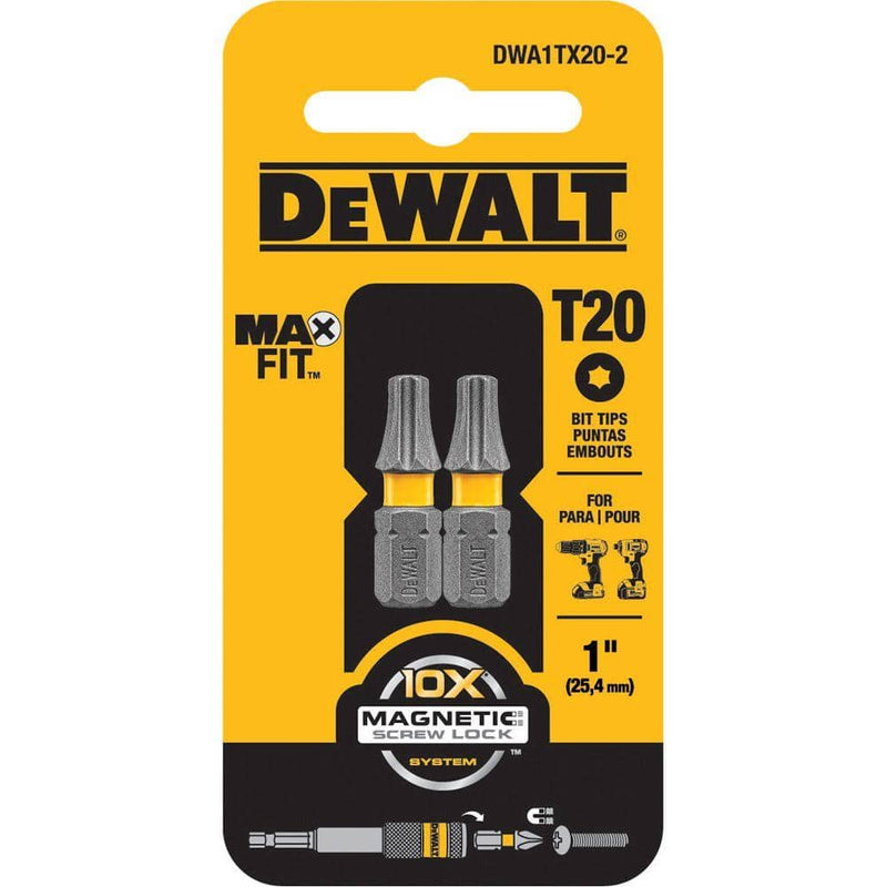 DeWalt DWA1TX20-2 Max Fit Torx T20 Power Bit 2 Pack