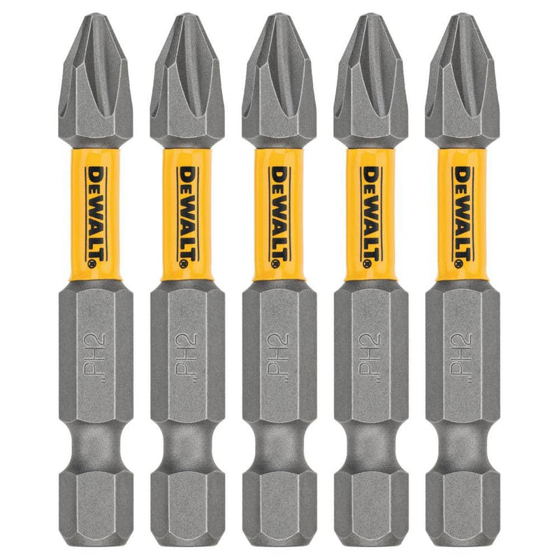 DeWalt Max Fit Phillips 2 Screwdriver Bit Set 5pk DWA2PH2MF5