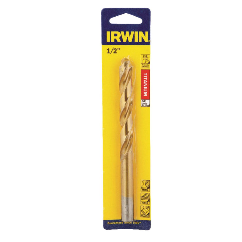 Irwin Tools BIT Drill 1/2" TIN 135PT