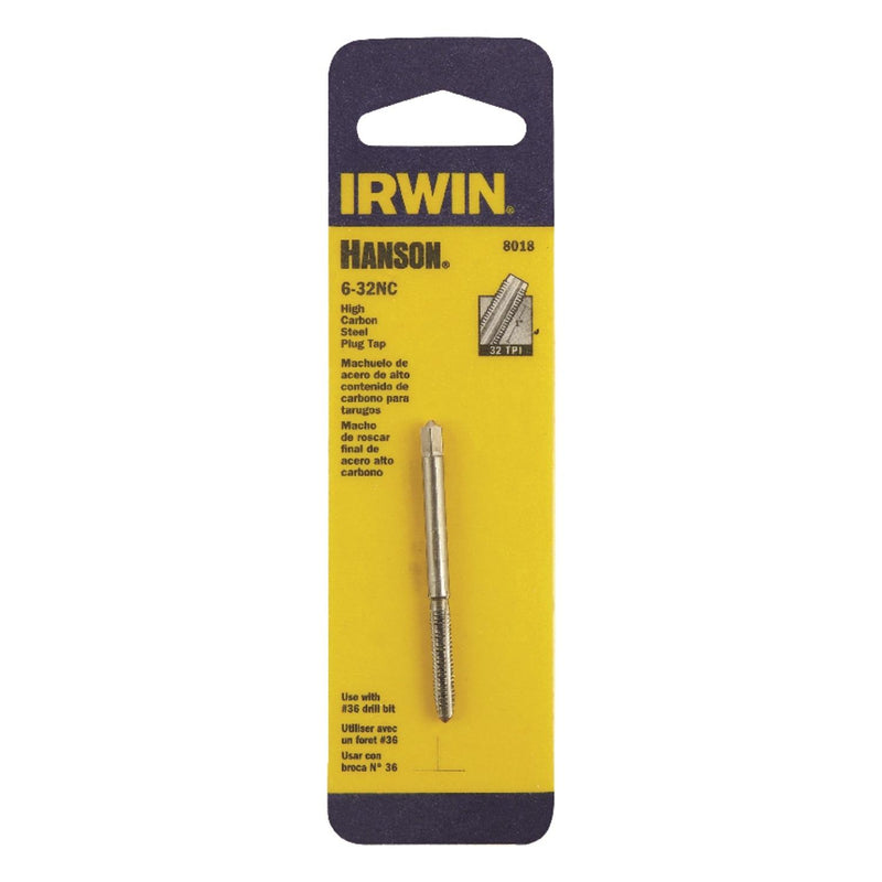 Irwin 8018 Irwin Hanson #6-32NC High Carbon Steel Plug Tap