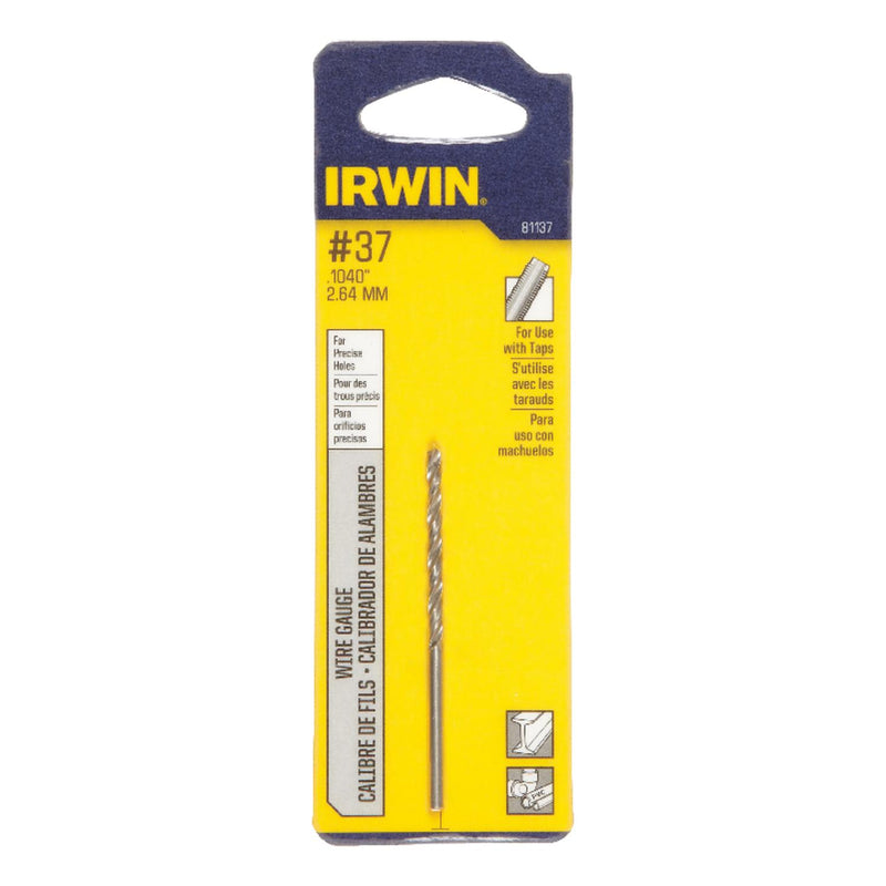 Irwin Wire Gauge Drill Bit Hss, No. 37 Carded