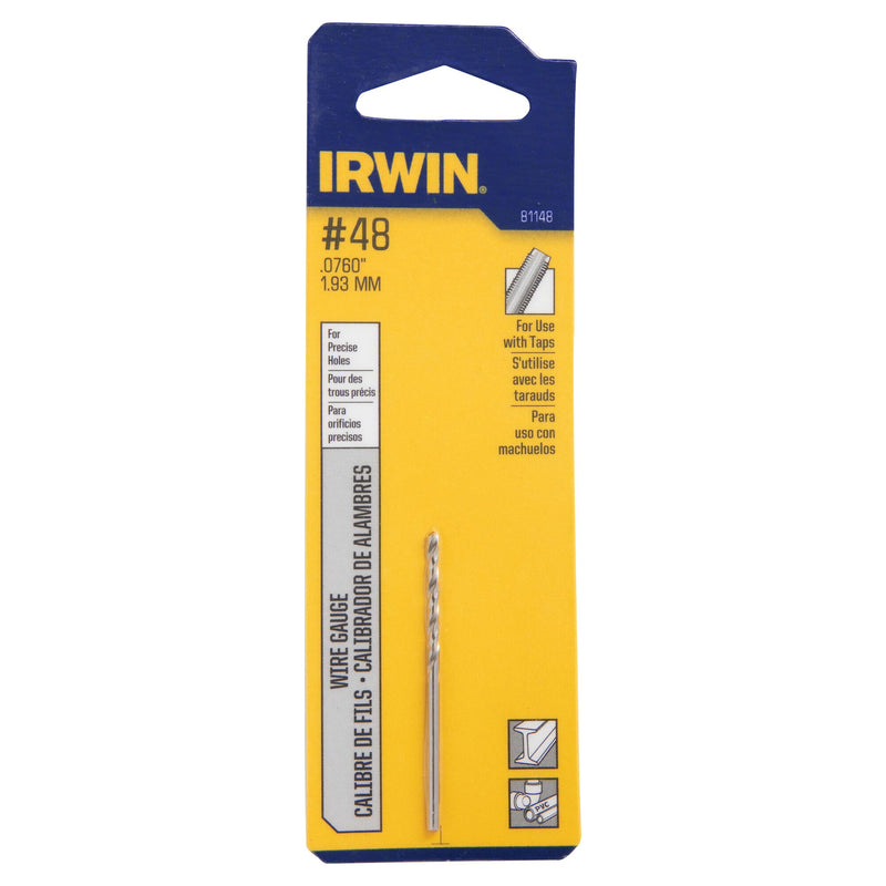 Irwin 81148 No. 48 Wire Gauge Jobber Length Drill Bit, 2 in