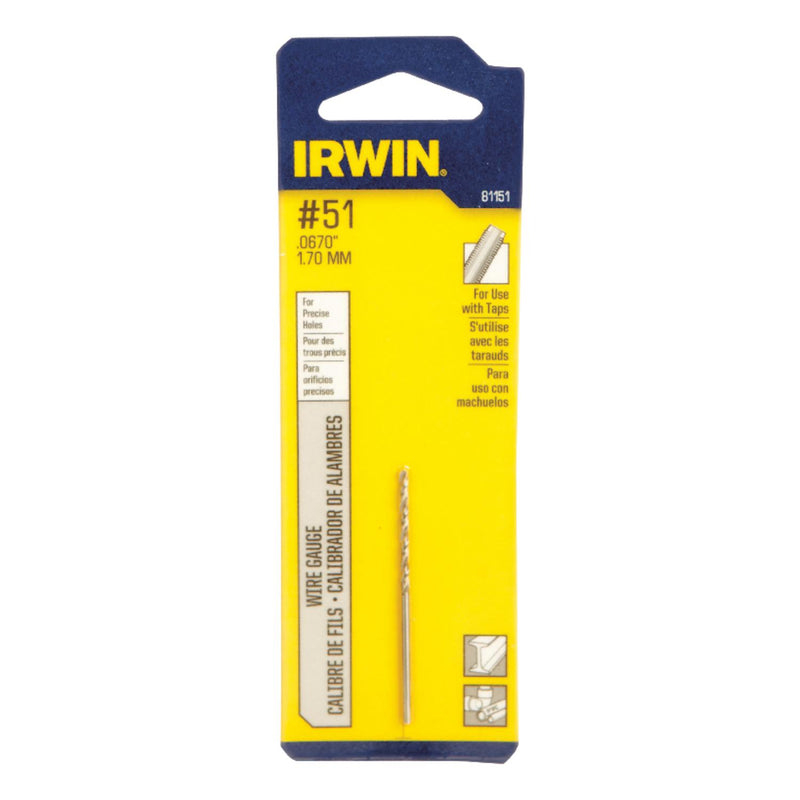 Irwin Wire Gauge Drill Bit Hss, No. 51 Carded