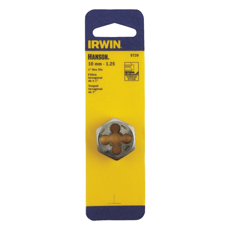 Irwin DIE 10-1.25Mm 1" HEX
